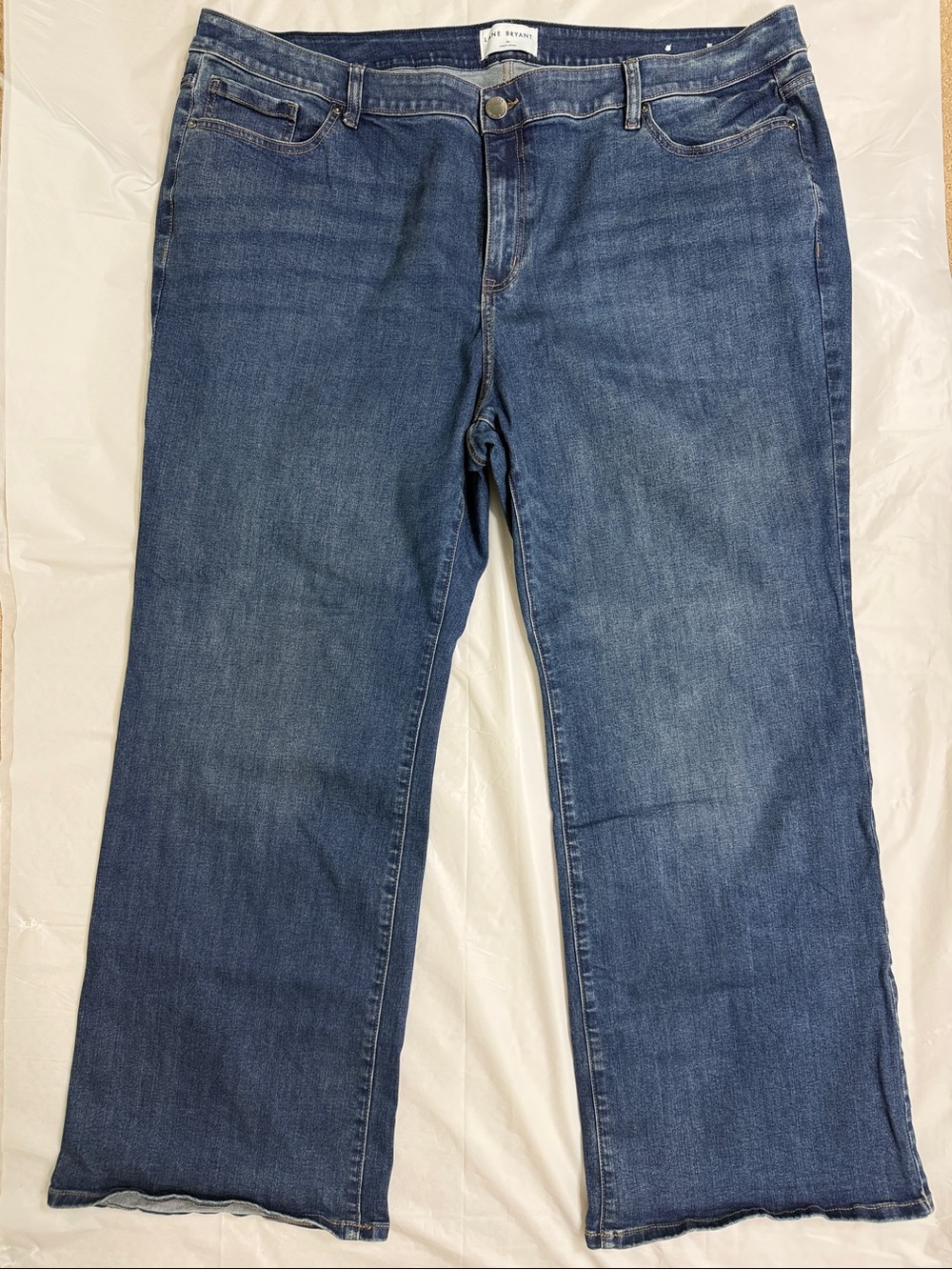 Lane Bryant Signature Fit Mid Rise Bootcut Jeans Flex Magic Waistband Blue 26